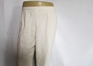 New NWOT Le Suit lined all season wrinkle resistant ivory white flat front pants - Picture 1 of 5