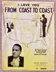 I Love You From Coast To Coast Sheet Music 1936 - Picture 1 of 1