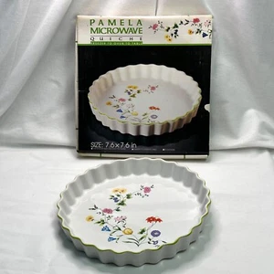 Vintage Quiche Steinzeug 7,6x7,6 Backen Servierform Aktion Japan Pamela 1986 - Bild 1 von 19