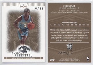 2007-08 Topps Triple Threads Gold /33 Chris Paul #36