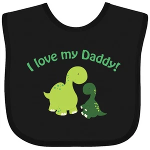 Inktastic I Love My Daddy Dinosaurs Baby Bib Dinosaur Fathers Day Dad Gift - Picture 1 of 9