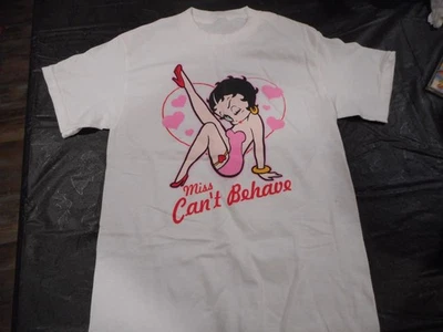 Vintage Betty Boop “Miss Can’t Behave” T-Shirt Small  New No Tags - Image 1 of 3