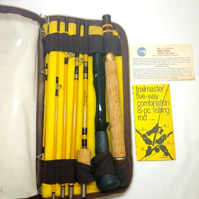 Vintage Wright & McGill Co. Eagle Claw Trailmaster 8 PC 5 Way Fishing Rod VM8TM - Image 1 of 4