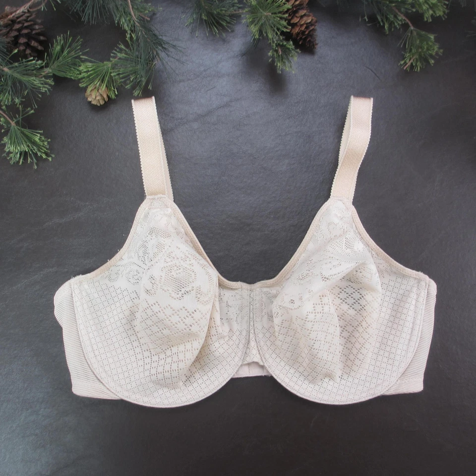 Wacoal Bra Womens 36DDD Beige Lace Underwire Full Coverage Adjustable 857210 - Image 1 of 4