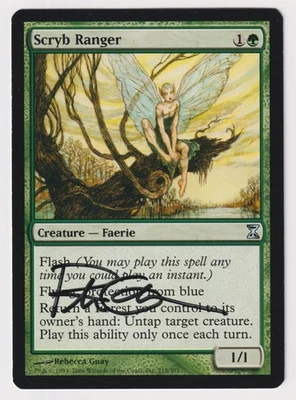 Signed Scryb Ranger Proof HP Time Spiral Artist Rebecca Guay MTG Magic AP Faerie - Image 1 of 2