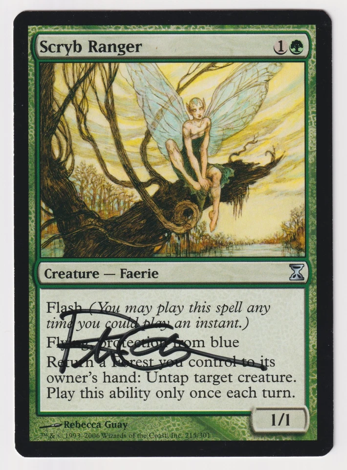 Signed Scryb Ranger Proof HP Time Spiral Artist Rebecca Guay MTG Magic AP Faerie - Image 1 of 2