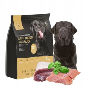 Hundefutter Trockenfutter 2kg  Getreidefrei für ältere Hunde mit Pute Ente 1DOG - Bild 1 von 8