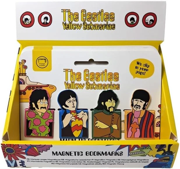 OFFICIAL THE BEATLES YELLOW SUBMARINE MAGNETIC BOOKMARK SET