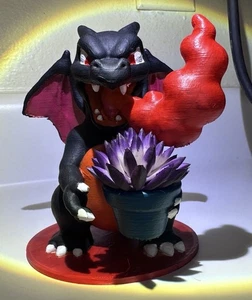 Chairzard Succulent Flower Pot- Custom Pokemon Piece. 3D Printed - Picture 1 of 10