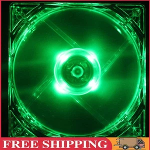 LED-Licht CPU-Lüfter Computer PC Klarsichtgehäuse Quad 12CM Kühlkörper grün - Afbeelding 1 van 12