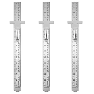 3 Pack 6 Inch Pocket Ruler Metric Stainless Steel Pocket Rulers Machinist Ruler  - Picture 1 of 12