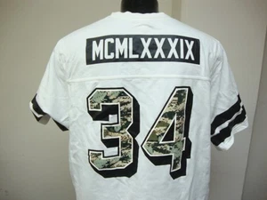 Camiseta deportiva de fútbol Nike Bo Jackson #34 617779 100 blanca talla XLL MCMLXXXIX rara - Imagen 1 de 8