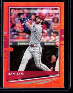 Donruss Holo Orange 2020 "BAM BAM" Bryce Harper Philadelphia Phillies #193b - Imagen 1 de 2