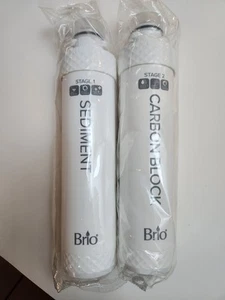 New Sealed Brio 2 Water Filters Carbon Block & Sediment (Stage 1 & 2) - Picture 1 of 3