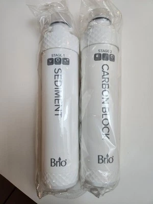 New Sealed Brio 2 Water Filters Carbon Block & Sediment (Stage 1 & 2) - Image 1 of 3