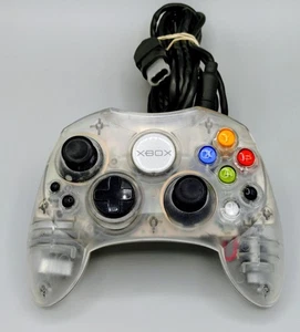 Xbox Crystal  Controller  W/ Breakaway Cable.OEM Tested and Worked - Picture 1 of 2