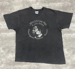 vintage 80s 90s JOHN COLTRANE FREES A LOVE SUPREME T SHIRT MENS XXL 2XL HANES - Picture 1 of 11