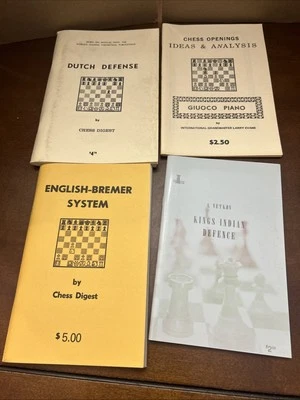 Vtg Chess Digest Strategy Book Lot Dutch Defense Giuoco Piano Kings Indian Etc - Image 1 of 4
