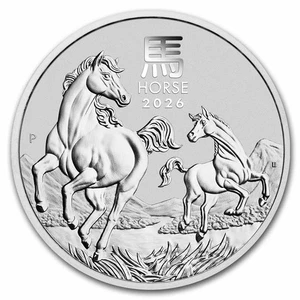 2026 Australia 1 oz Silver Lunar Horse BU (Series III) - Picture 1 of 6