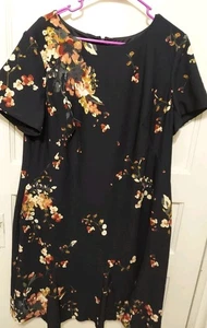 Lauren Ralph Lauren Ladies Size 16W Navy Floral Short Sleeve Lined Sheath Dress - Picture 1 of 7
