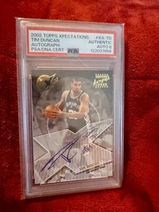 2002 Topps Expectations Tim Duncan Autograph  Auto PSA/DNA 8 - Picture 1 of 3