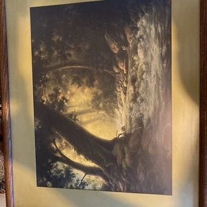 Dalhart Windberg: Dawn’s Serenity Print in Solid Wood Framing Rustic Vintage - Picture 1 of 15