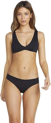 Volcom L33931 Womens Black Simply Seamless Halter Top Size Large - Image 1 of 2