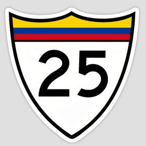 Colombia Ruta Nacional 25 Car Decal / Sticker Panamerican Highway Route 25 Moto - Picture 1 of 4