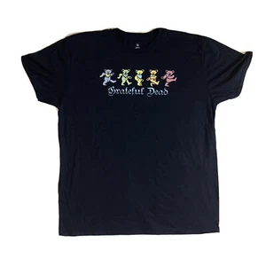 Grateful Dead XL T-Shirt Rock N Roll Band Classic Bears Dark Navy Blue - Picture 1 of 2