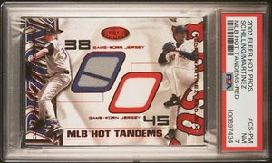 2002 FLEER MLB RED HOT TANDEMS RUBY RED PEDRO MARTINEZ/CURT SCHILLING PSA #/10 - Picture 1 of 2