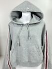 Tna Aritzia Cropped Hoodie Sweatshirt The Iconic Pullover Stripe Gray Size M