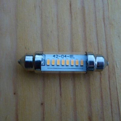 LED 6 V vehículos clásicos tipo Sofite blanco 10 x 42 para motos y coches - Imagen 1 de 4