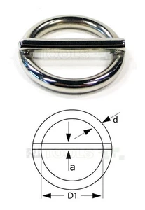 Rundringe mit Steg 16 mm Stahl, vernickelt Stegring Stegringe 933960 - 10 stück - Bild 1 von 1
