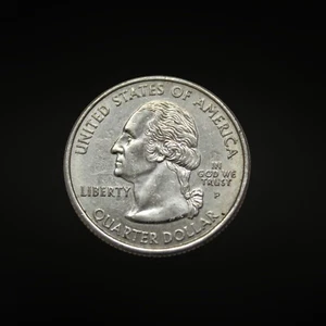 Moneda CUARTO DE DOLAR 2005 Kansas USA Bufalo Ceca P Georghe Washington - Picture 1 of 2