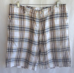 Pantalones Cortos Tommy Bahama Relax Para Hombre Talla 35 Multicolor Cuadros 100% Lino - Imagen 1 de 5