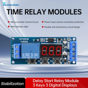 DC 3V 5V 12V 24V Digital LED Timer Delay Relay Start Switch Time Relay Module - Picture 1 of 27