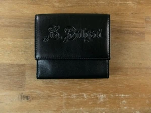 SIN IMPUESTO ADUANERO BVLGARI Negro Triple S.Bulgari Logo Repujado Cuero Cartera Bulgari - Imagen 1 de 11