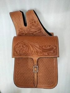 Best Quality Leather Tooling Carving Western Saddle Bag For Horse. - Picture 1 of 7