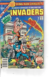 Invaders Annual 1 Grandmaster Avengers Cap Kang (Cameo) VG- 1977 Glossy Double - Picture 1 of 10