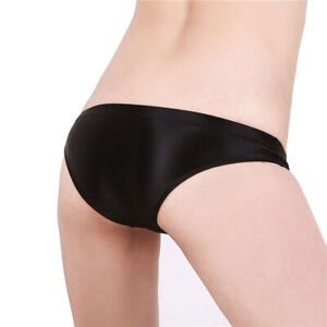Women Shiny Silky Satin Glossy Wet Look Knickers Briefs Underwear Panties S-XL