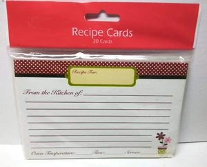 From The Kitchen Of / For - 20 Count Recipe Cards 4" X 6" Flower Pot Theme - Picture 1 of 7