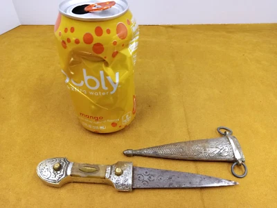 Souvenir scabbard Knife Vintage brass and bone dagger - Image 1 of 4