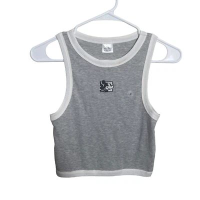 Camiseta sin mangas Disney Mickey Mouse para niña mediana con etiquetas gris sin mangas Foto 1 de 4