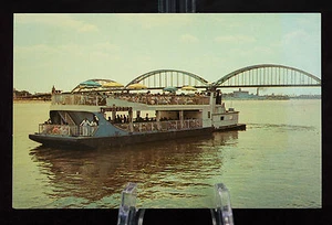 Postkarte Kreuzer Thunderbird Mississippi Fluss Davenport Iowa IA unbesendet - Bild 1 von 5