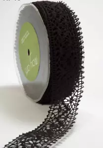 SALE 1.5 Inch Crochet Ribbon black color 9 yards - Picture 1 of 1