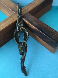 Ancienne Entrée de Serrure Décorative Meuble Bronze - Imagen 1 de 3