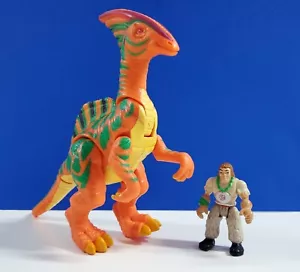 Figura de hombre de las cavernas prehistórico de dinosaurio Fisher Price Imaginext Whip Parasaurolophus - Imagen 1 de 7