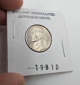 1981 D Jefferson Nickel Choice BU US Coin - Picture 1 of 2