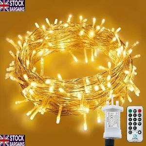 LITYBY Plug In Waterproof 15M 120 LED 8 Mode Remote Control Fairy Lights (E786) - Picture 1 of 12