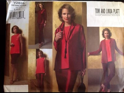 Pattern Vogue V2826, Platt design, misses’/petite jacket tunic etc. 8-12 - Image 1 of 3